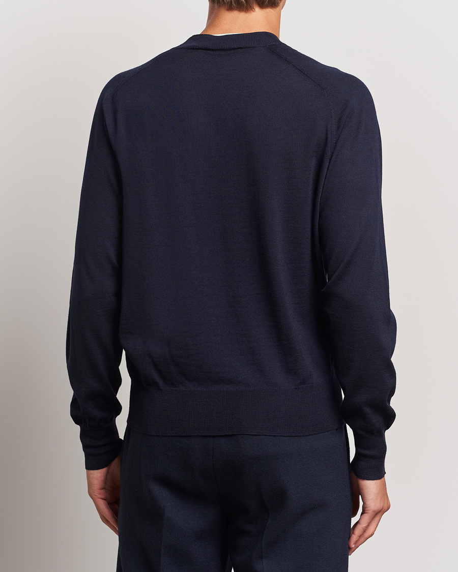 Mies | Puserot | AMI | Tonal Heart Logo Wool Crew Neck Navy