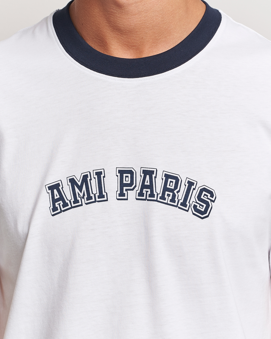 Mies | T-paidat | AMI | Paris Logo T-Shirt White