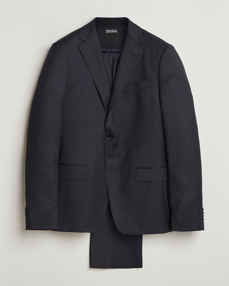 Mies | Puvut | Zegna | Tailored Wool Suit Midnight