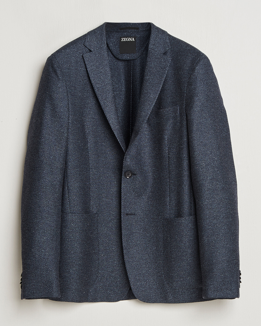 Mies | Pikkutakit | Zegna | Unconstructed Wool/Cashmere Blazer Dark Blue