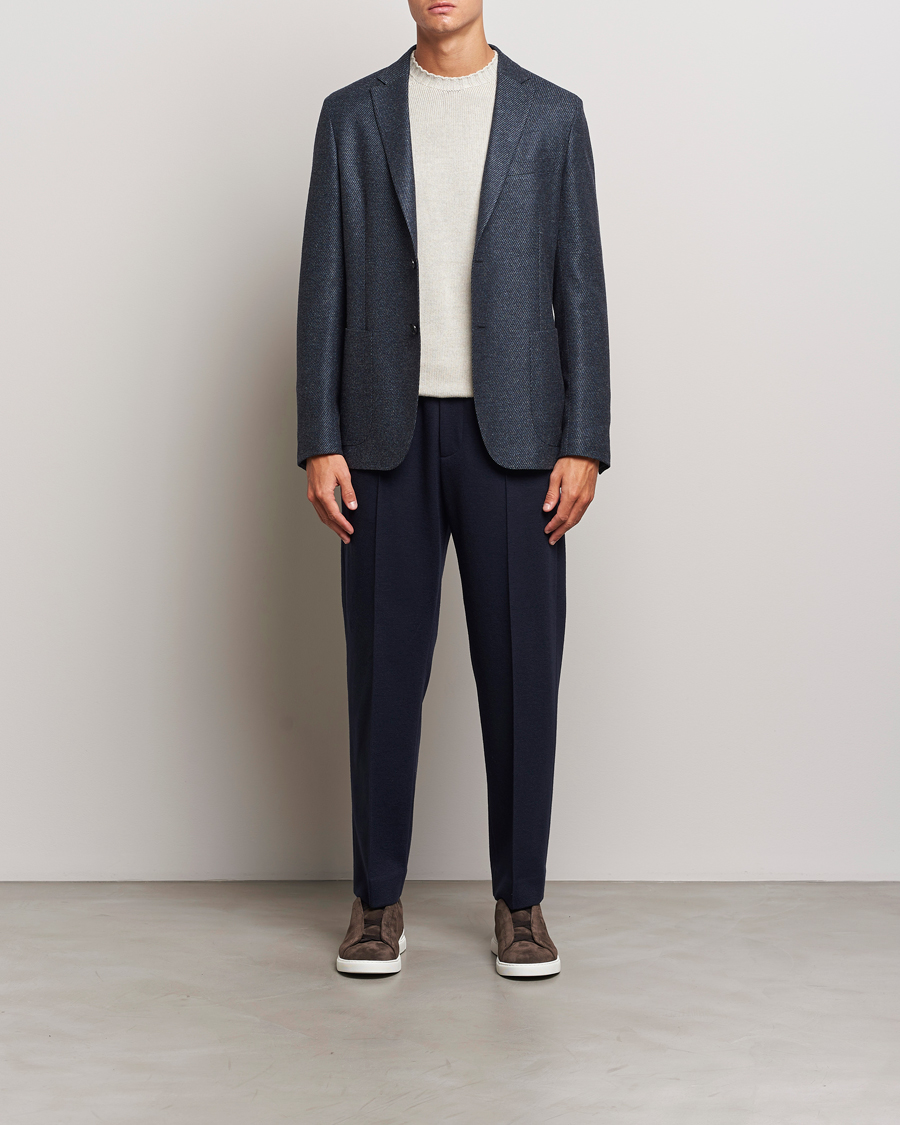 Mies | Pikkutakit | Zegna | Unconstructed Wool/Cashmere Blazer Dark Blue