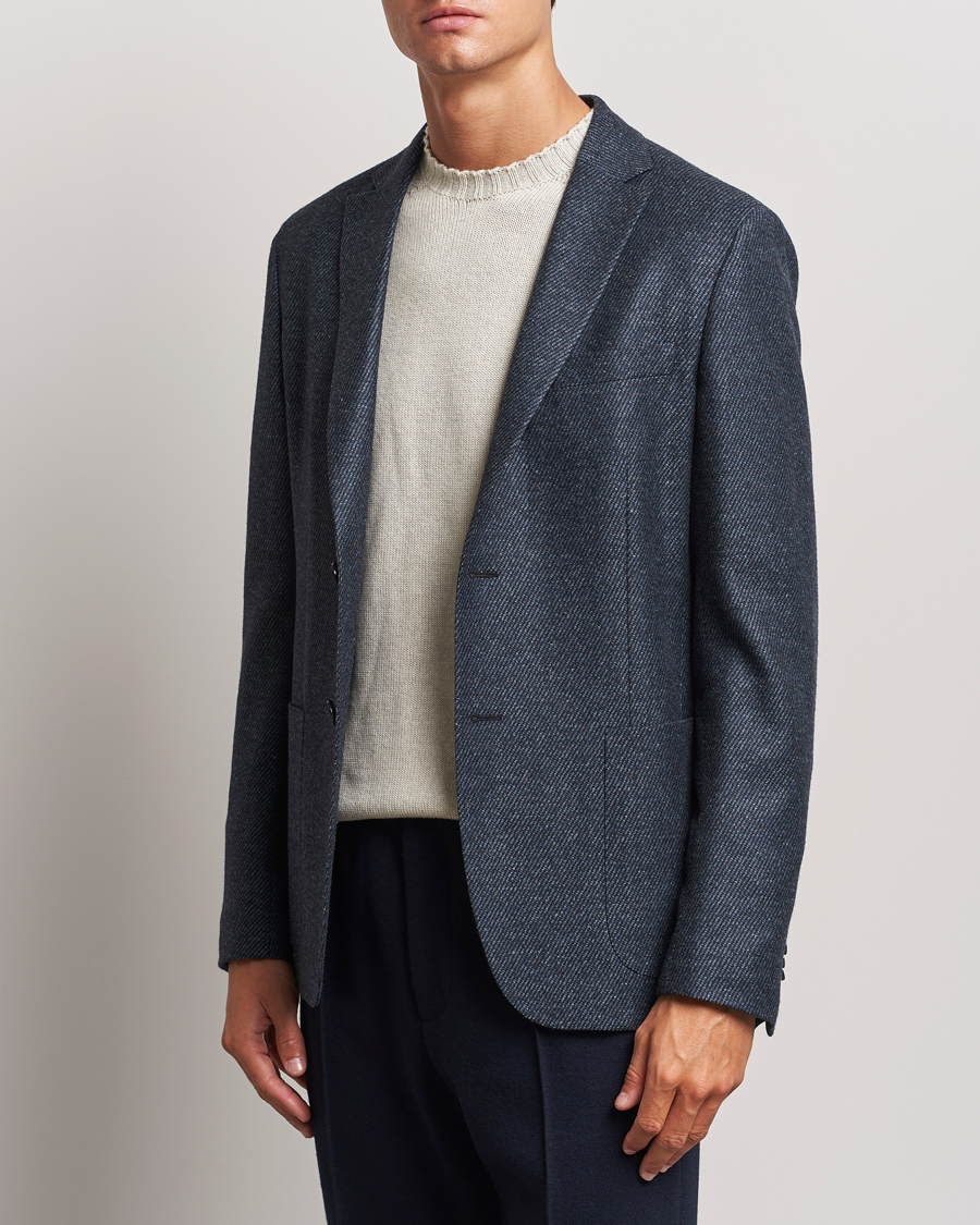 Mies | Pikkutakit | Zegna | Unconstructed Wool/Cashmere Blazer Dark Blue
