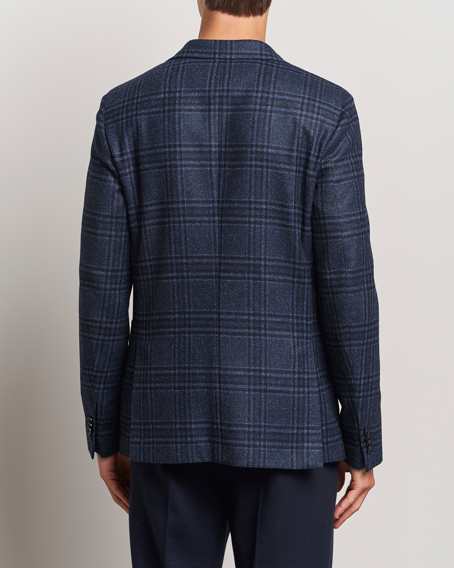 Mies | Pikkutakit | Zegna | Unconstructed Wool/Silk Blazer Navy Check