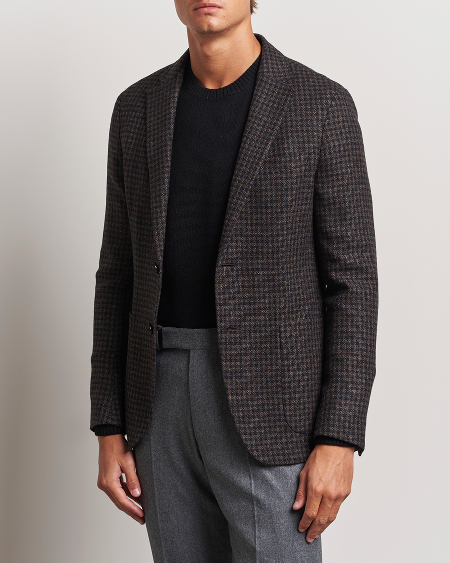 Mies | Pikkutakit | Zegna | Unconstructed Wool/Cashmere Blazer Brown Check