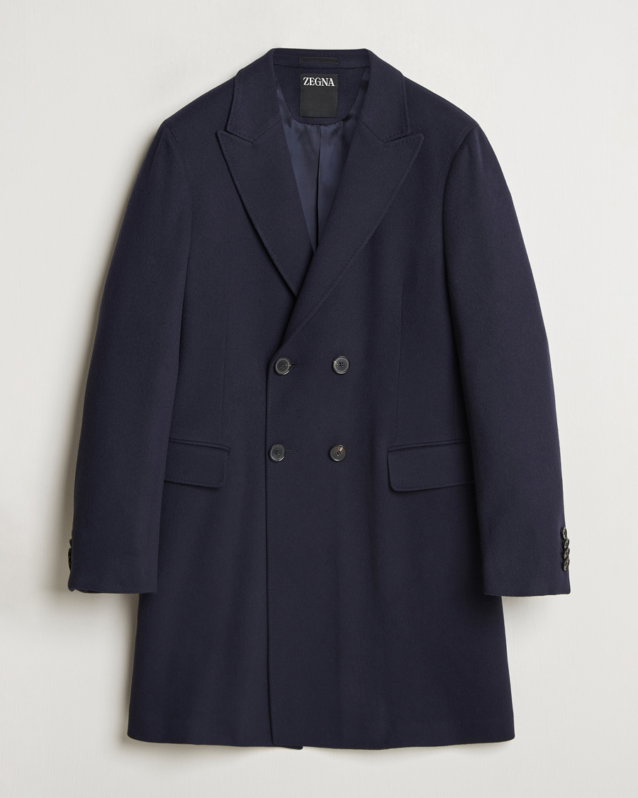 Mies | Takit | Zegna | Wool/Cashmere Double Breasted Coat Navy