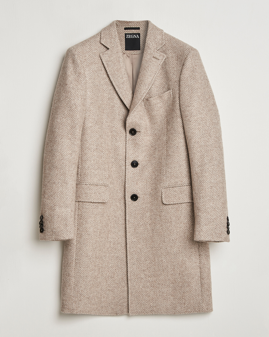 Mies | Takit | Zegna | Wool/Cashmere Double Breasted Coat Beige