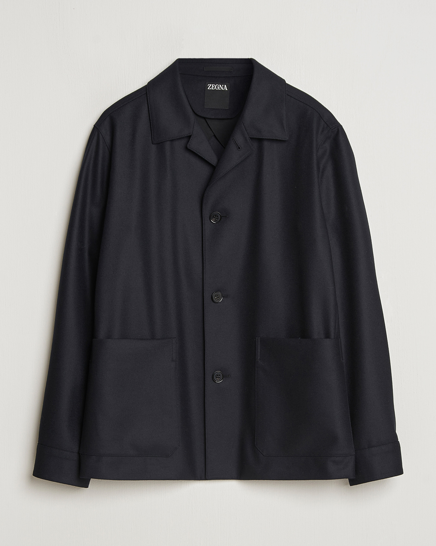 Mies | Takit | Zegna | Flannel Chore Jacket Black