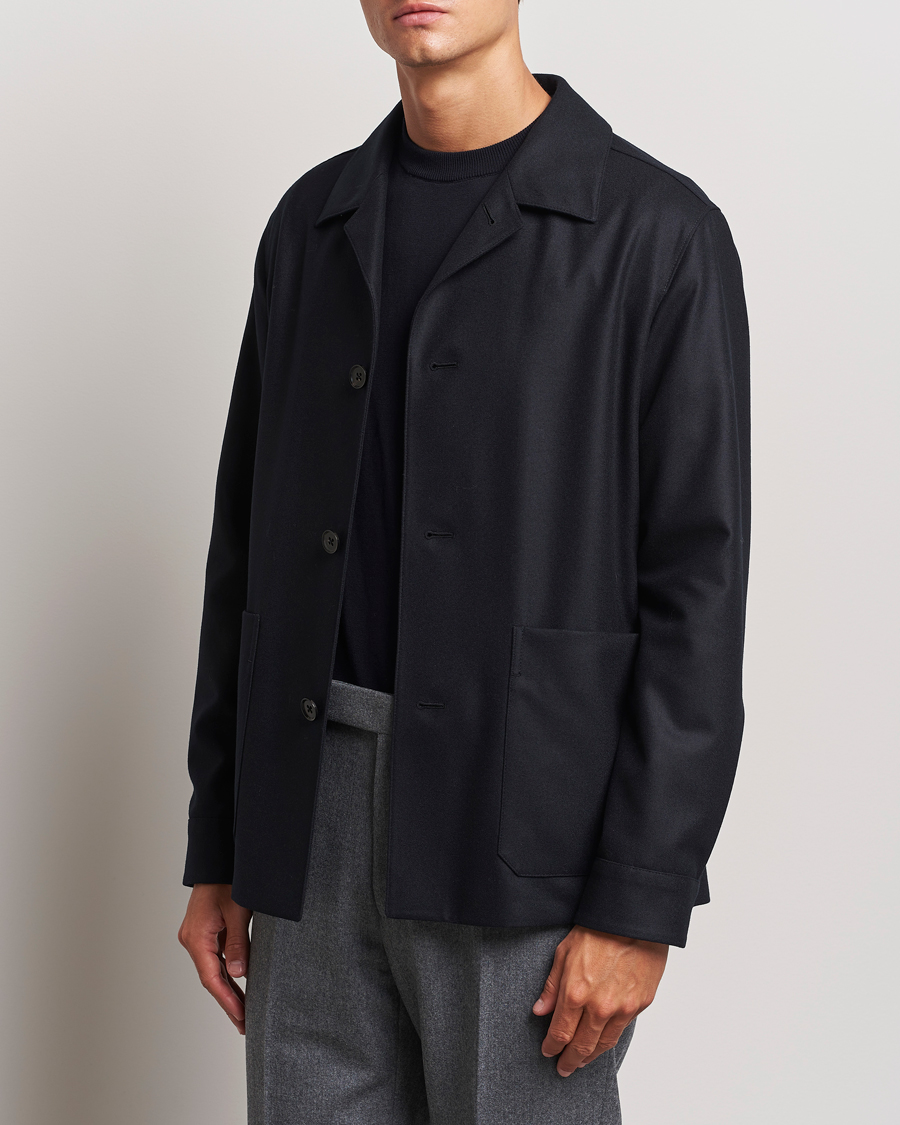 Mies | Takit | Zegna | Flannel Chore Jacket Black