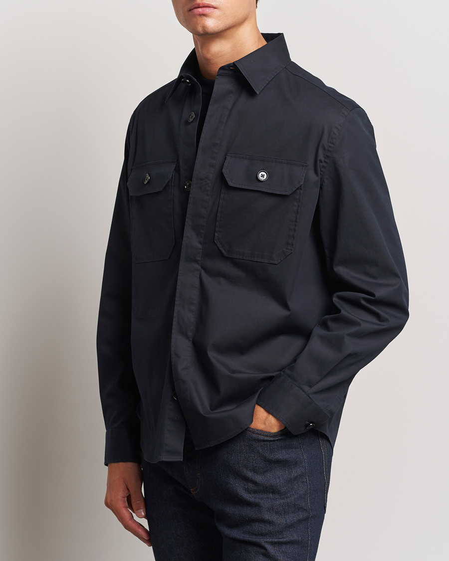 Mies | Kauluspaidat | Zegna | Cotton Overshirt Navy