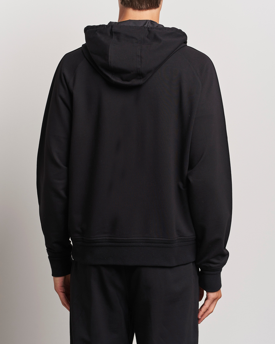 Mies | Puserot | Zegna | Cotton Stretch Zip Hoodie Black