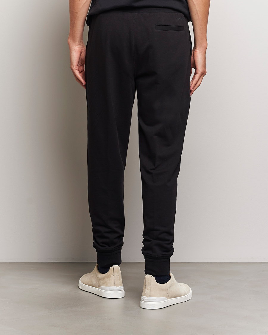 Mies | Housut | Zegna | Cotton Stretch Drawstring Pants Black