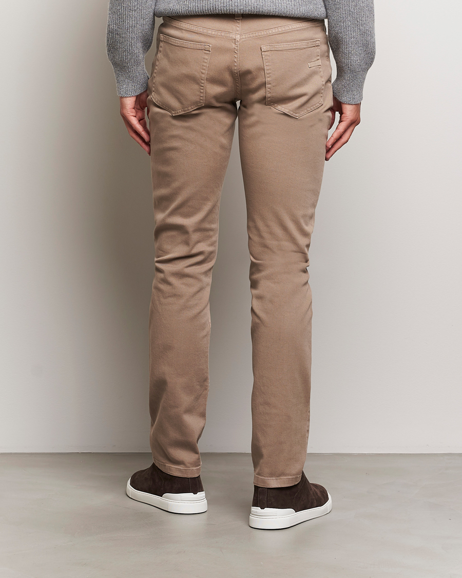 Mies | Housut | Zegna | 5-Pocket Comfort Denim Pants Beige