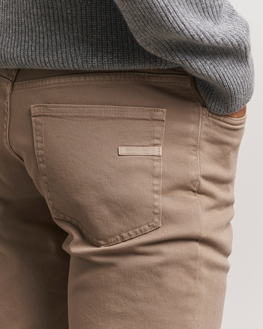 Mies | Housut | Zegna | 5-Pocket Comfort Denim Pants Beige