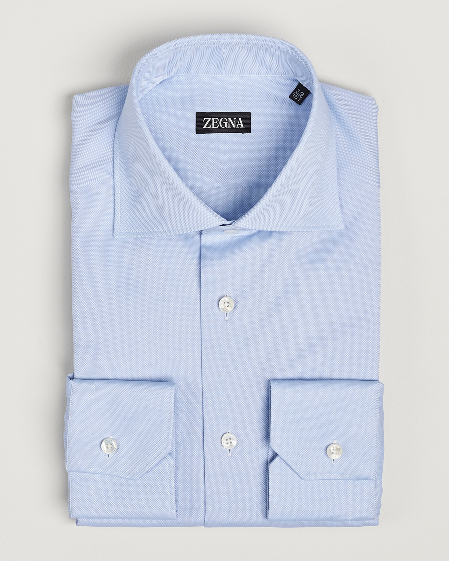 Mies | Kauluspaidat | Zegna | Slim Fit Oxford Dress Shirt Light Blue