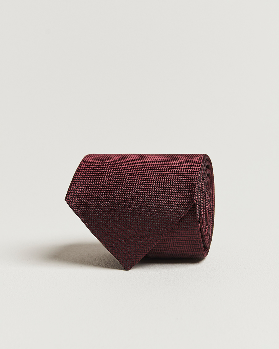 Mies | Zegna Micro Structure Silk Tie Burgundy | Zegna | Micro Structure Silk Tie Burgundy