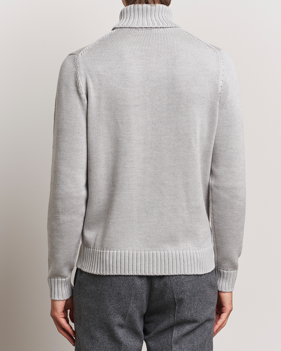 Mies | Puserot | Zanone | Virgin Merino Wool Rollneck Light Grey