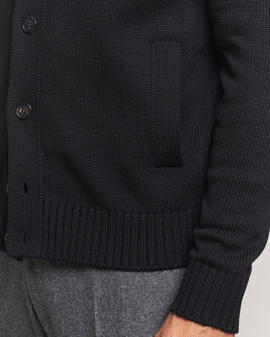 Mies | Puserot | Zanone | Virgin Merino Wool Chioto Cardigan Black