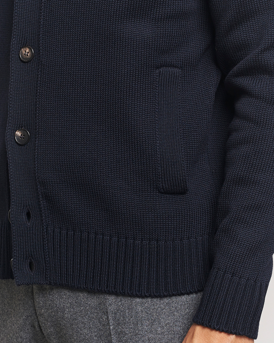 Mies | Puserot | Zanone | Virgin Merino Wool Chioto Cardigan Navy