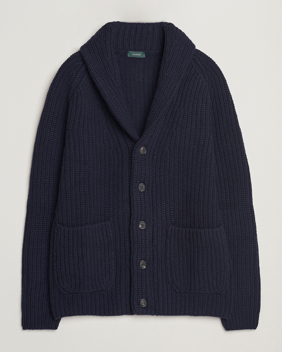 Mies | Puserot | Zanone | Shawl Collar Cardigan Navy