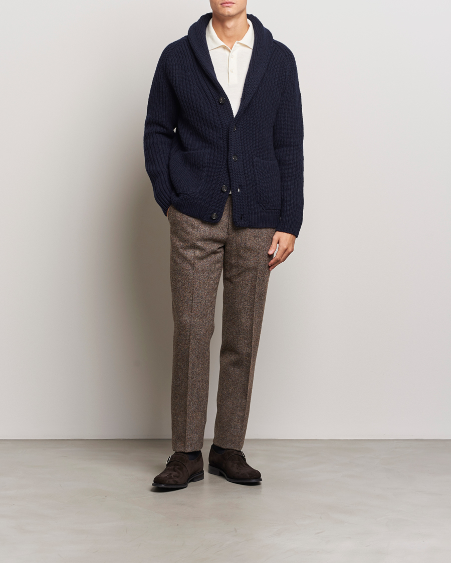 Mies | Puserot | Zanone | Shawl Collar Cardigan Navy