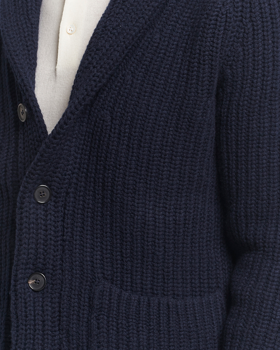 Mies | Puserot | Zanone | Shawl Collar Cardigan Navy