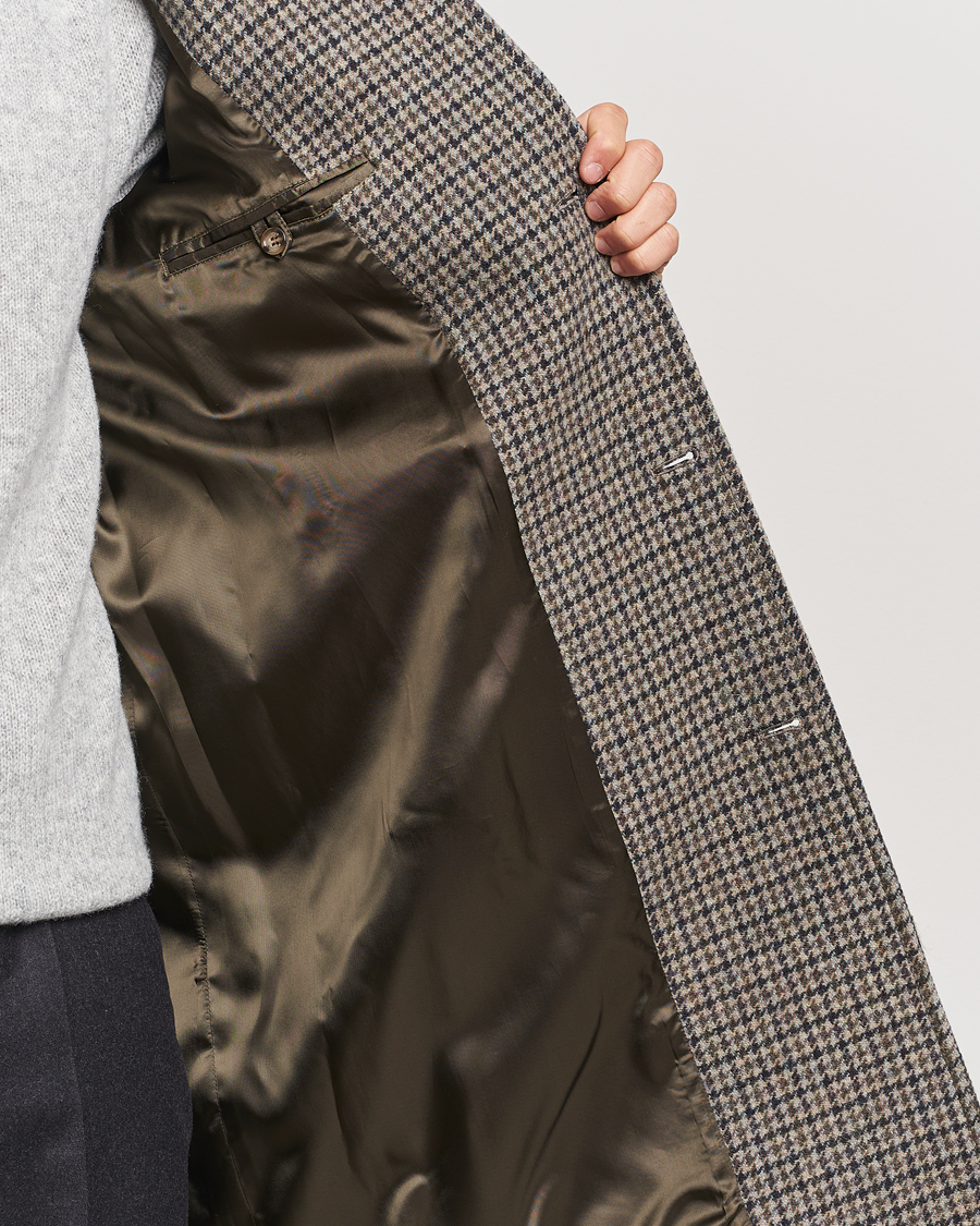 Mies | Takit | Valstar | Marcello Wool Overcoat Grey Houndstooth