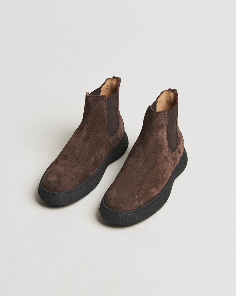 Mies | Tod's Gommino Chelsea Boots Dark Brown Suede | Tod's | Gommino Chelsea Boots Dark Brown Suede
