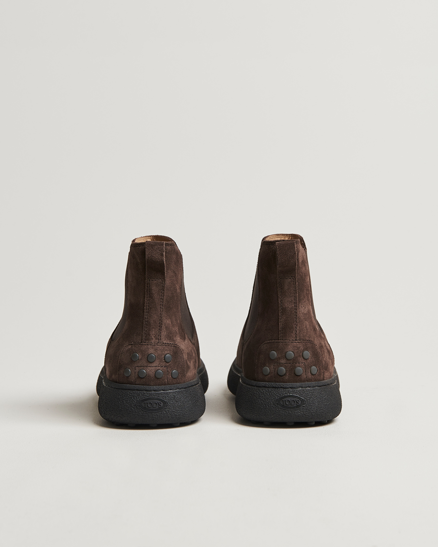 Mies | Tod's Gommino Chelsea Boots Dark Brown Suede | Tod's | Gommino Chelsea Boots Dark Brown Suede