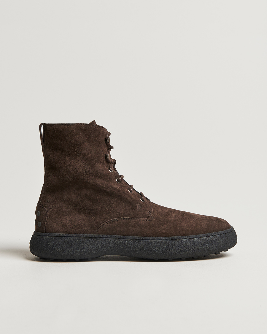 Mies | Tod's Gommino Winter Boots Dark Brown Suede | Tod's | Gommino Winter Boots Dark Brown Suede