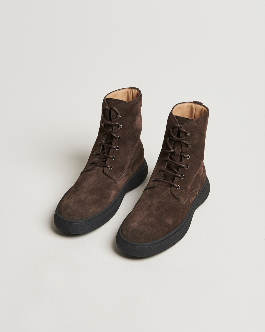 Mies | Tod's Gommino Winter Boots Dark Brown Suede | Tod's | Gommino Winter Boots Dark Brown Suede