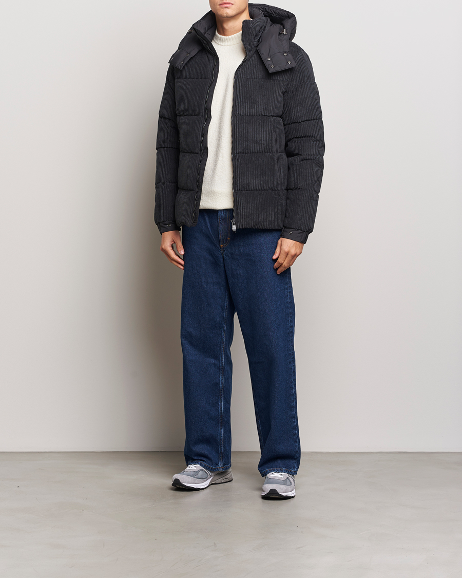 Mies | Takit | Save The Duck | Albus Cord Padded Puffer Jacket Black