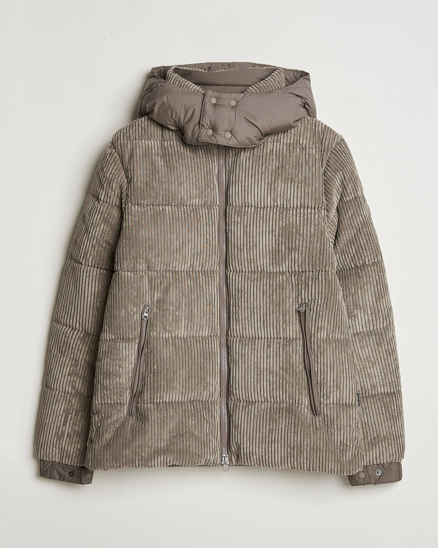 Mies | Takit | Save The Duck | Albus Cord Padded Puffer Jacket Mud Grey