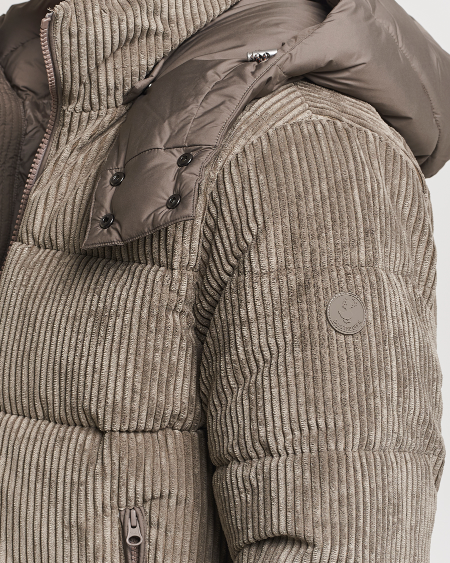 Mies | Takit | Save The Duck | Albus Cord Padded Puffer Jacket Mud Grey