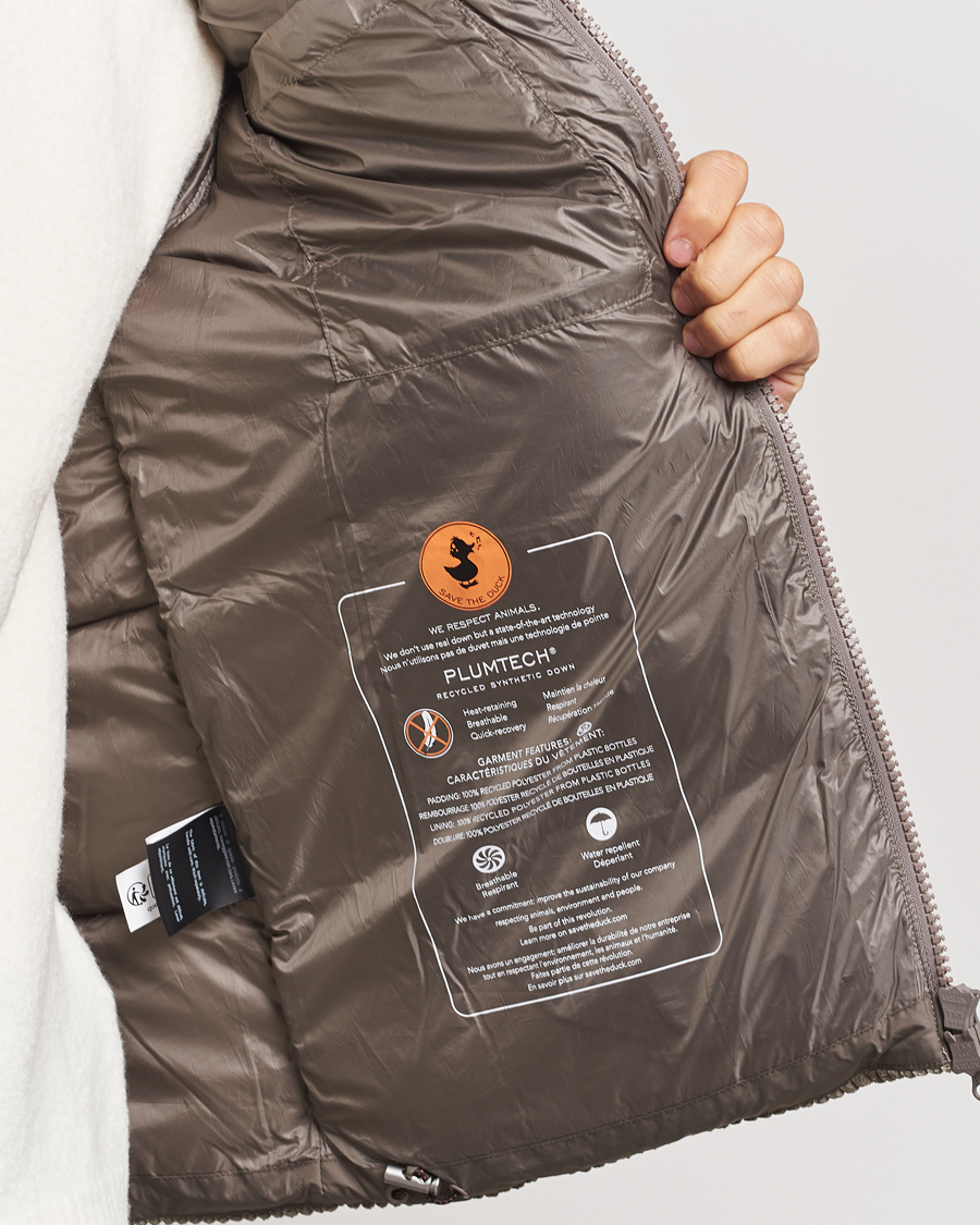 Mies | Takit | Save The Duck | Albus Cord Padded Puffer Jacket Mud Grey