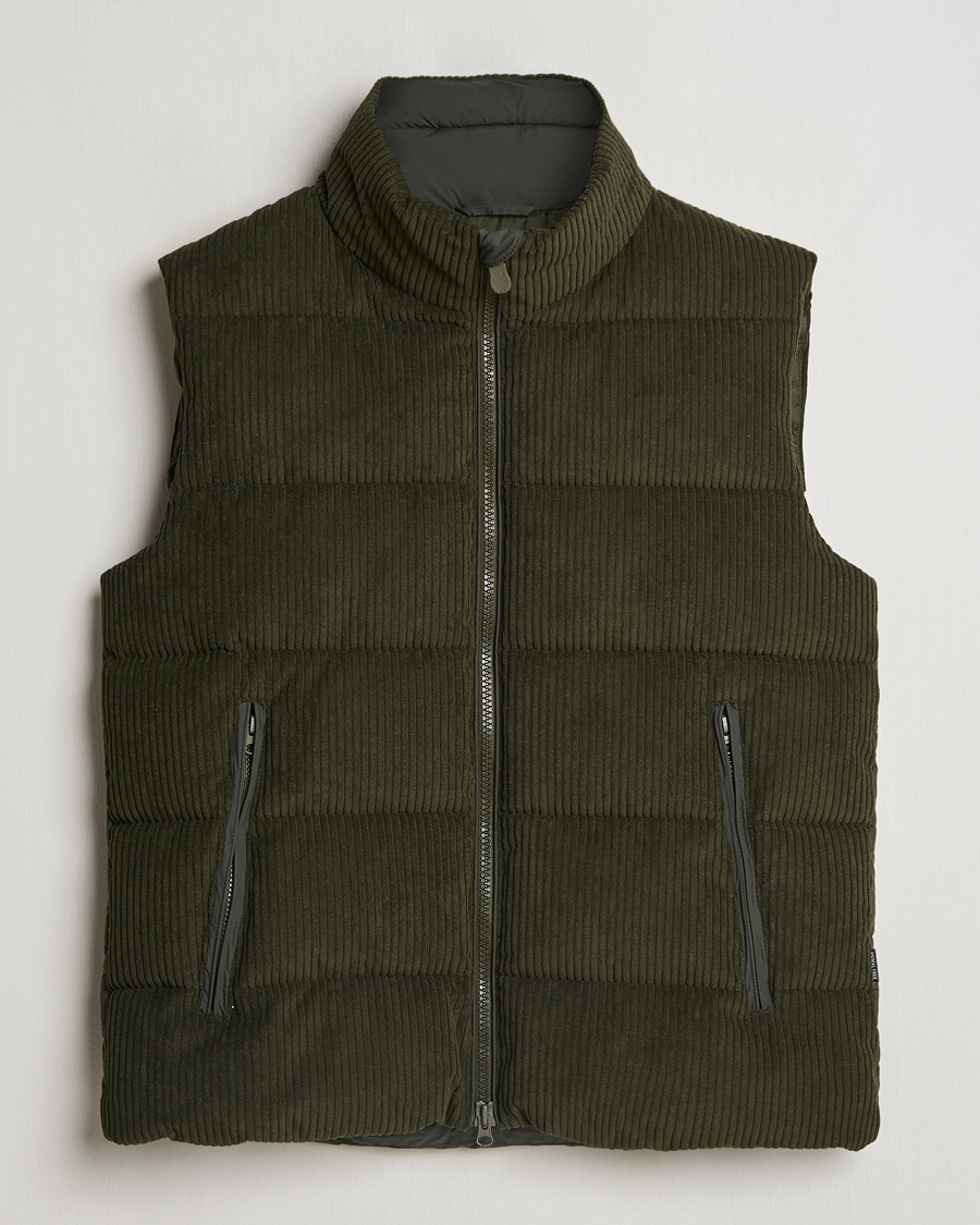 Mies | Takit | Save The Duck | Euriops Cord Padded Vest Land Green