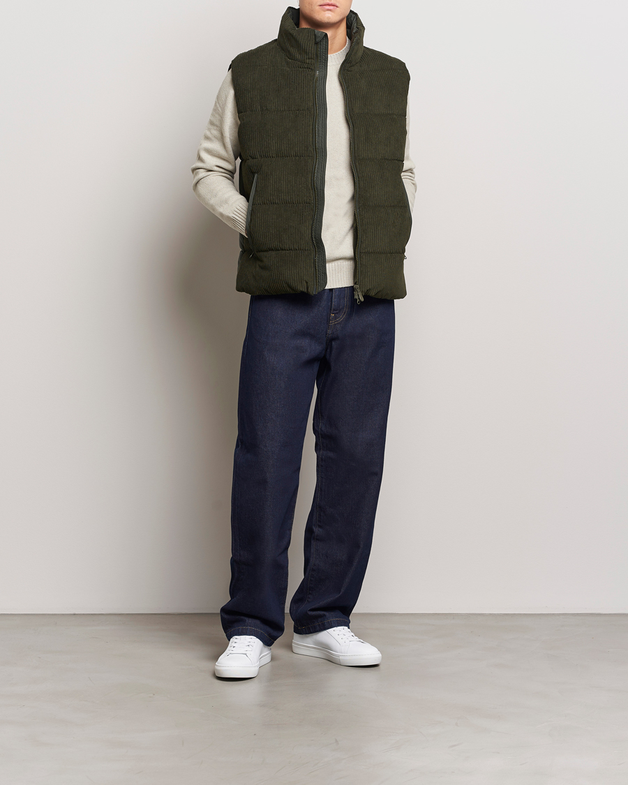 Mies | Takit | Save The Duck | Euriops Cord Padded Vest Land Green
