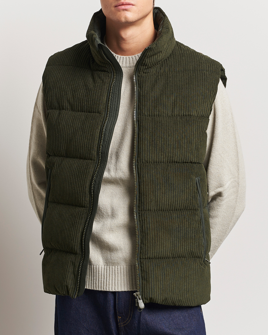 Mies | Takit | Save The Duck | Euriops Cord Padded Vest Land Green