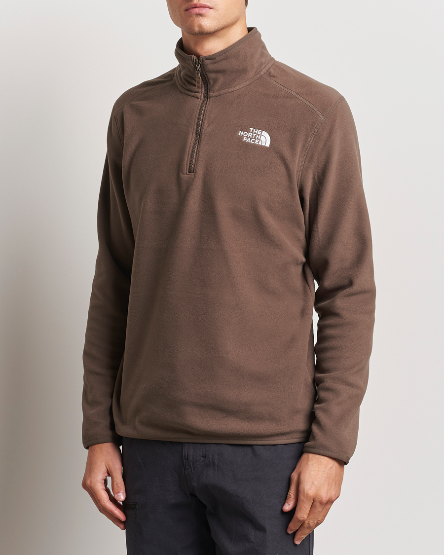 Mies | Puserot | The North Face | 100 Glacier Fleece 1/4 Zip Dark Brown