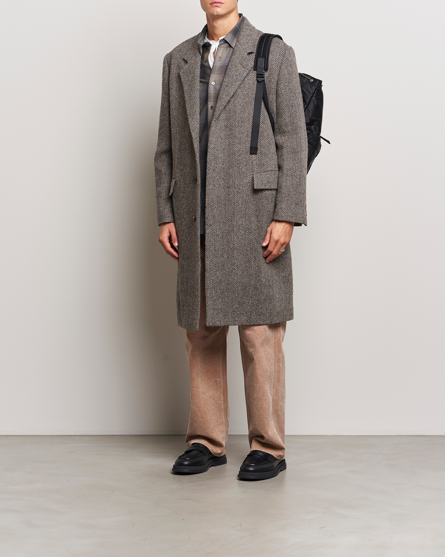 Mies | Takit | Auralee | Wool Tweed Chesterfield Coat Khaki