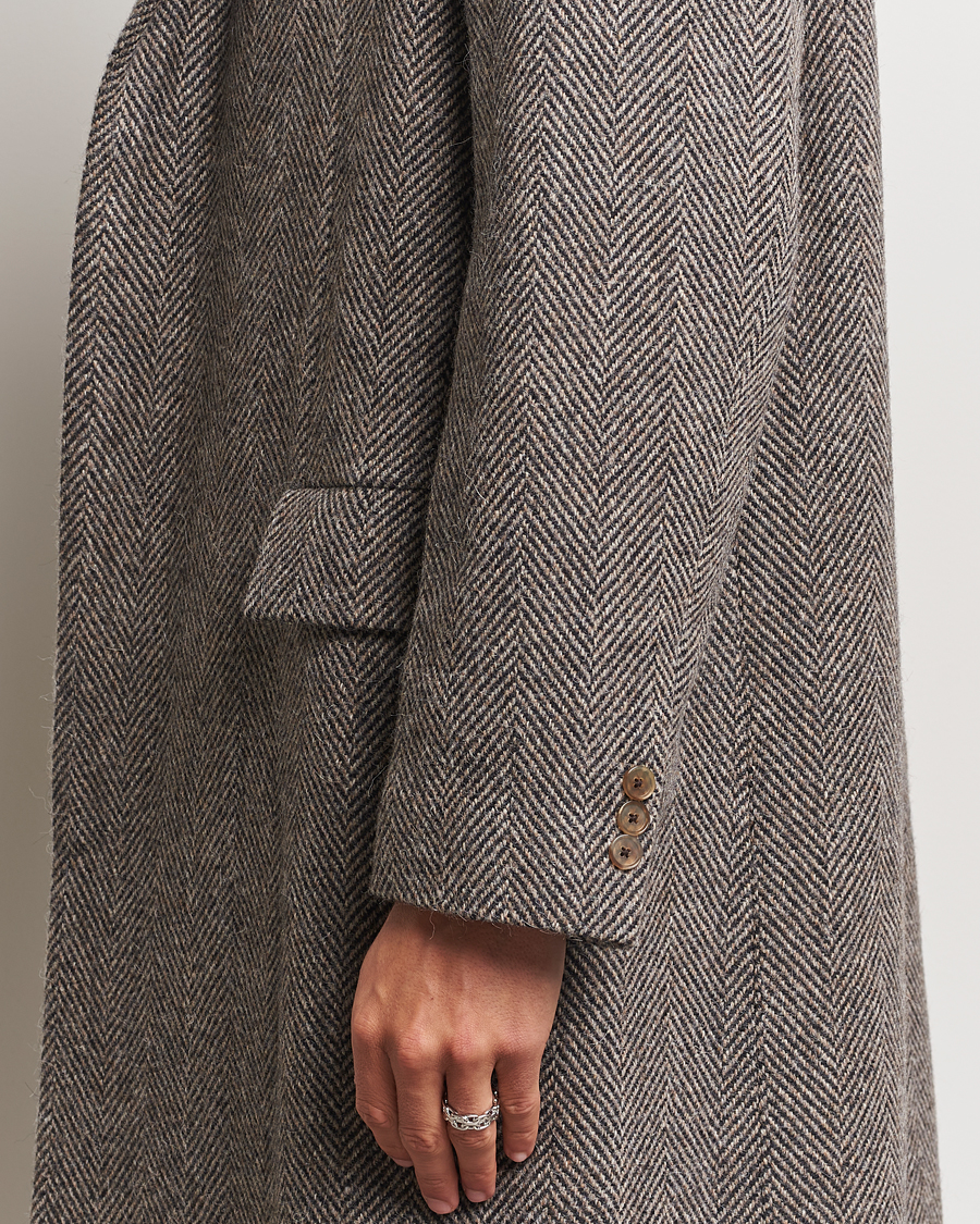 Mies | Takit | Auralee | Wool Tweed Chesterfield Coat Khaki