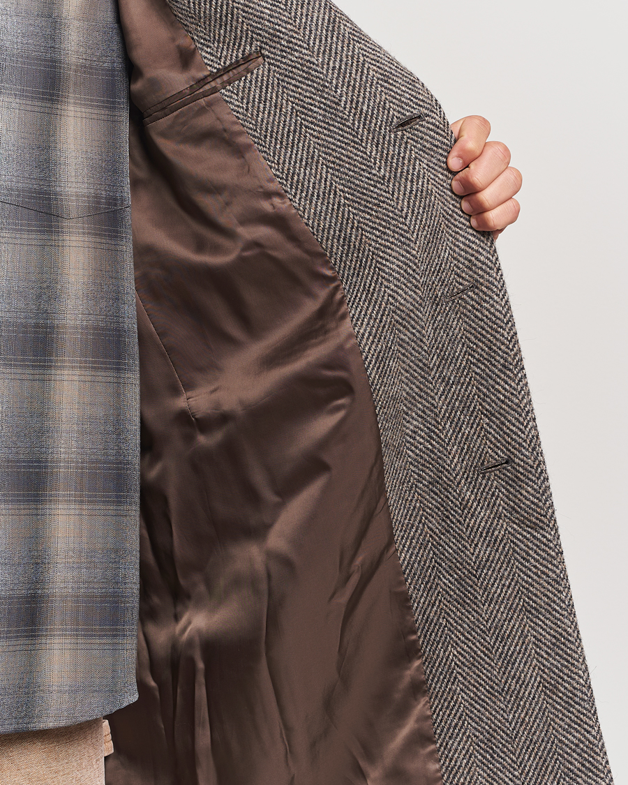 Mies | Takit | Auralee | Wool Tweed Chesterfield Coat Khaki