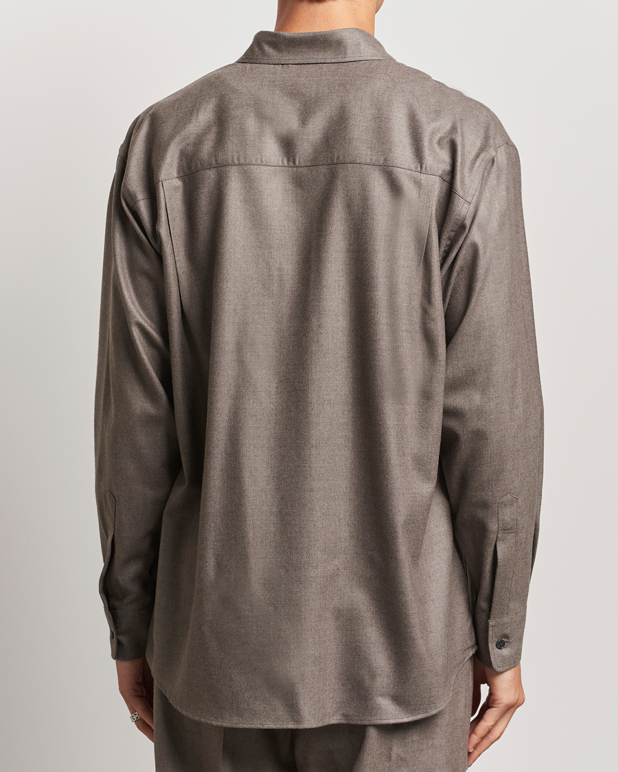 Mies | Kauluspaidat | Auralee | Superlight Wool Shirt Top Brown