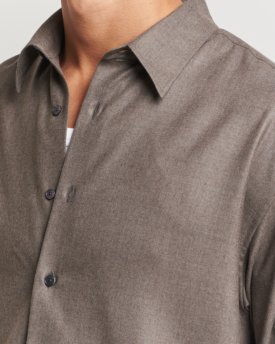 Mies | Kauluspaidat | Auralee | Superlight Wool Shirt Top Brown