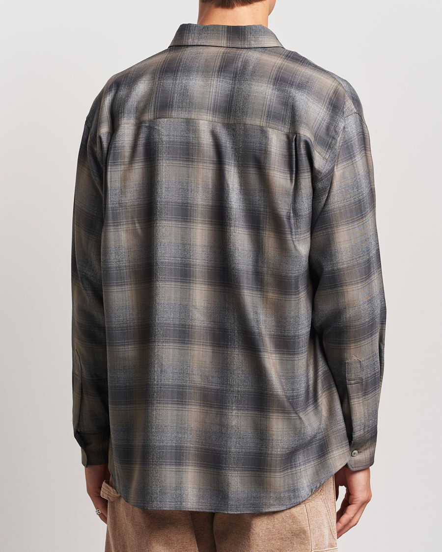Mies | Kauluspaidat | Auralee | Superlight Wool Shirt Charcoal Check