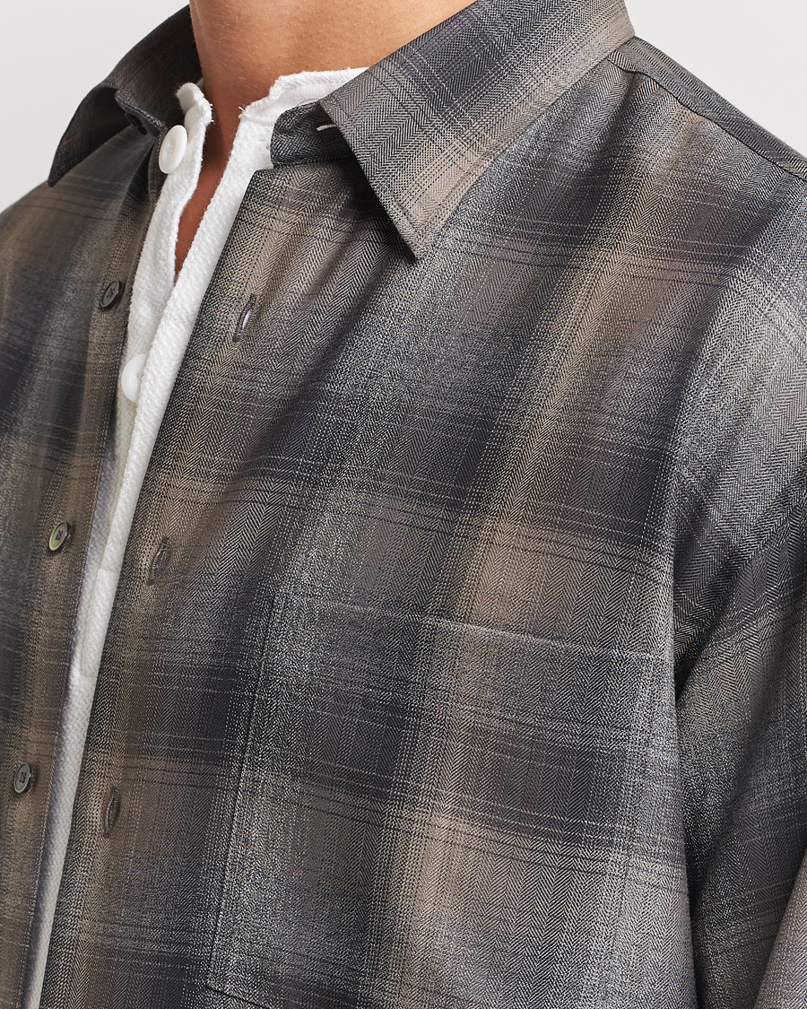Mies | Kauluspaidat | Auralee | Superlight Wool Shirt Charcoal Check