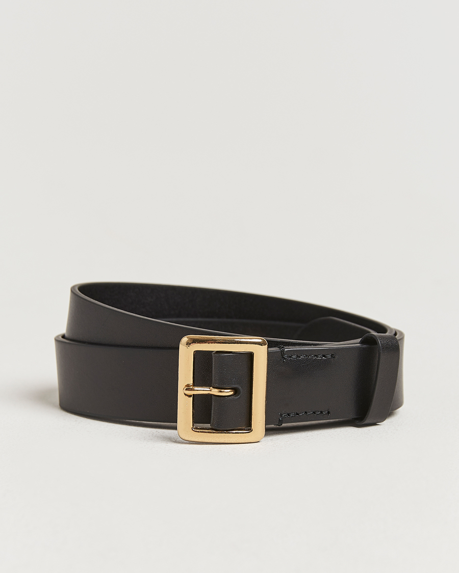 Mies | Auralee Leather Square Buckle Belt Black | Auralee | Leather Square Buckle Belt Black
