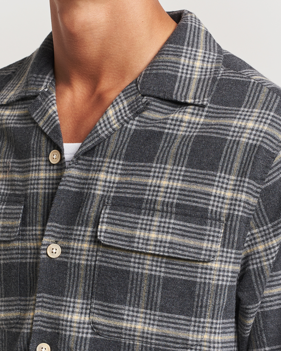 Mies | Kauluspaidat | Sunflower | Flannel Pocket Shirt Grey Check