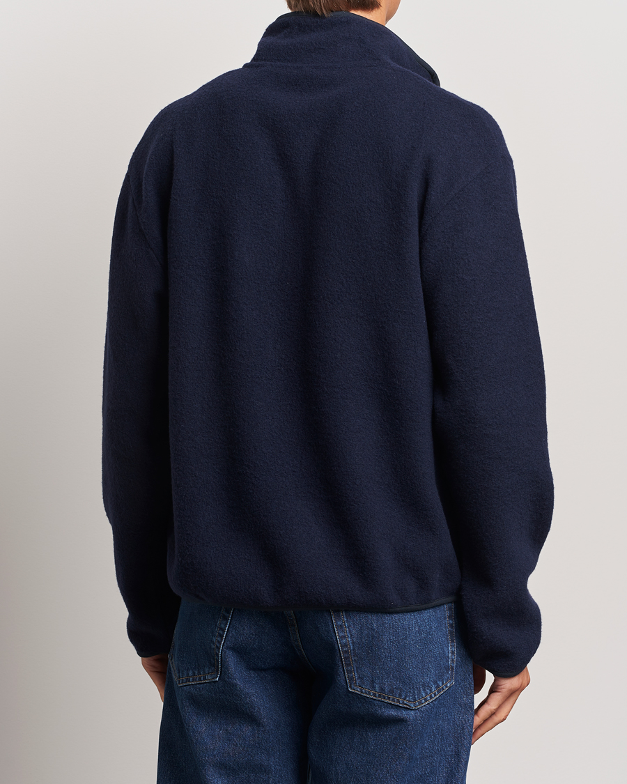 Mies | Puserot | Sunflower | Wool Half Zip Navy