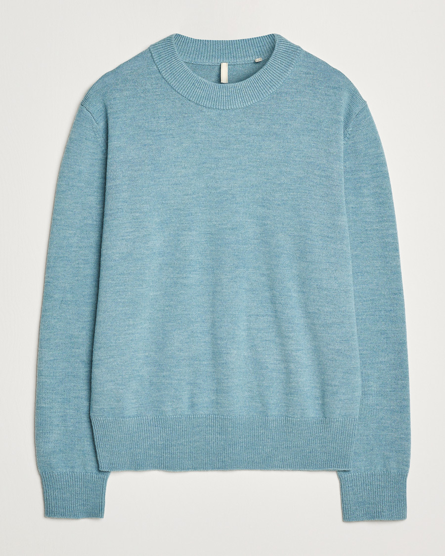 Mies | Puserot | Sunflower | Moon Merino Crewneck Blue