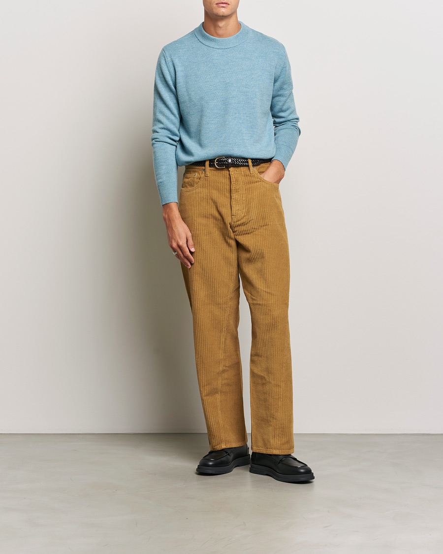 Mies | Puserot | Sunflower | Moon Merino Crewneck Blue